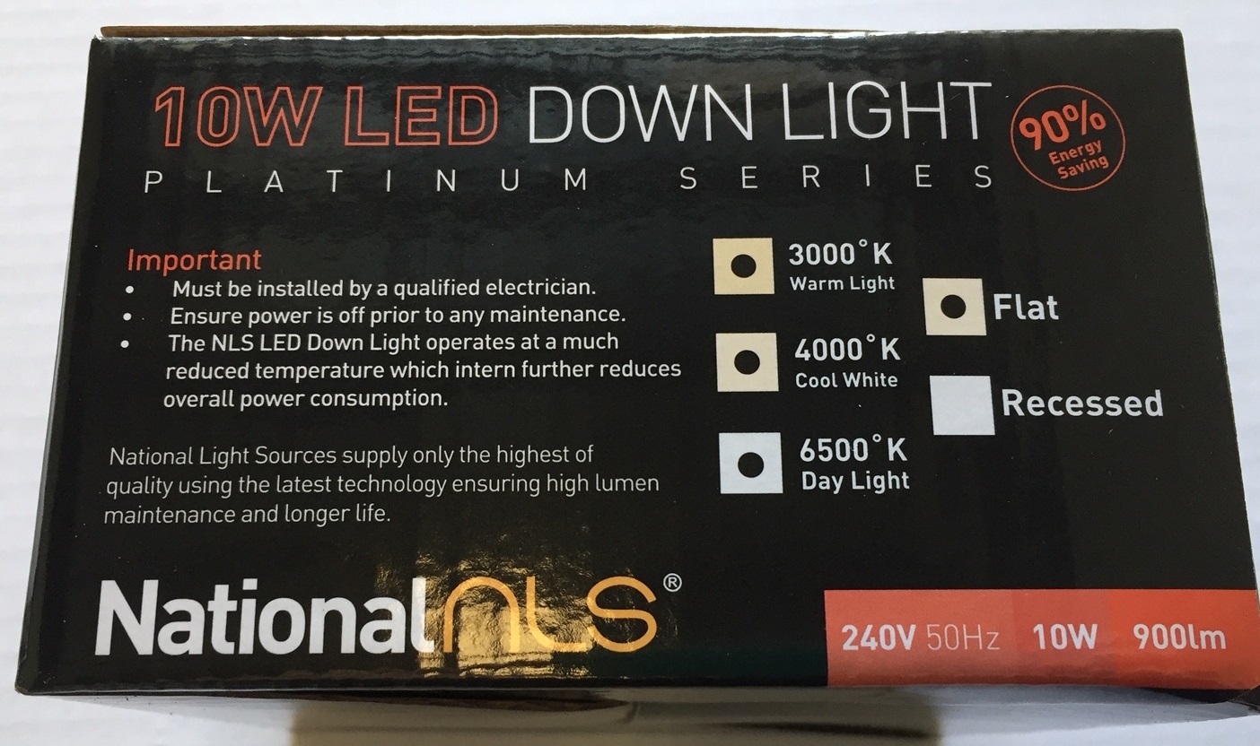 50 x 10w tri colour led dimmable downlight 90mm cut out - Image 4