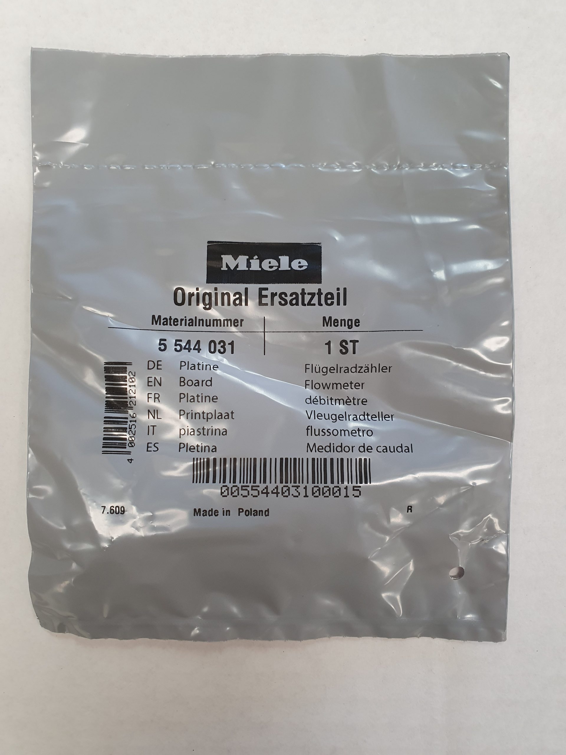 05544031 Genuine Miele Flow Sensor Board - Image 3