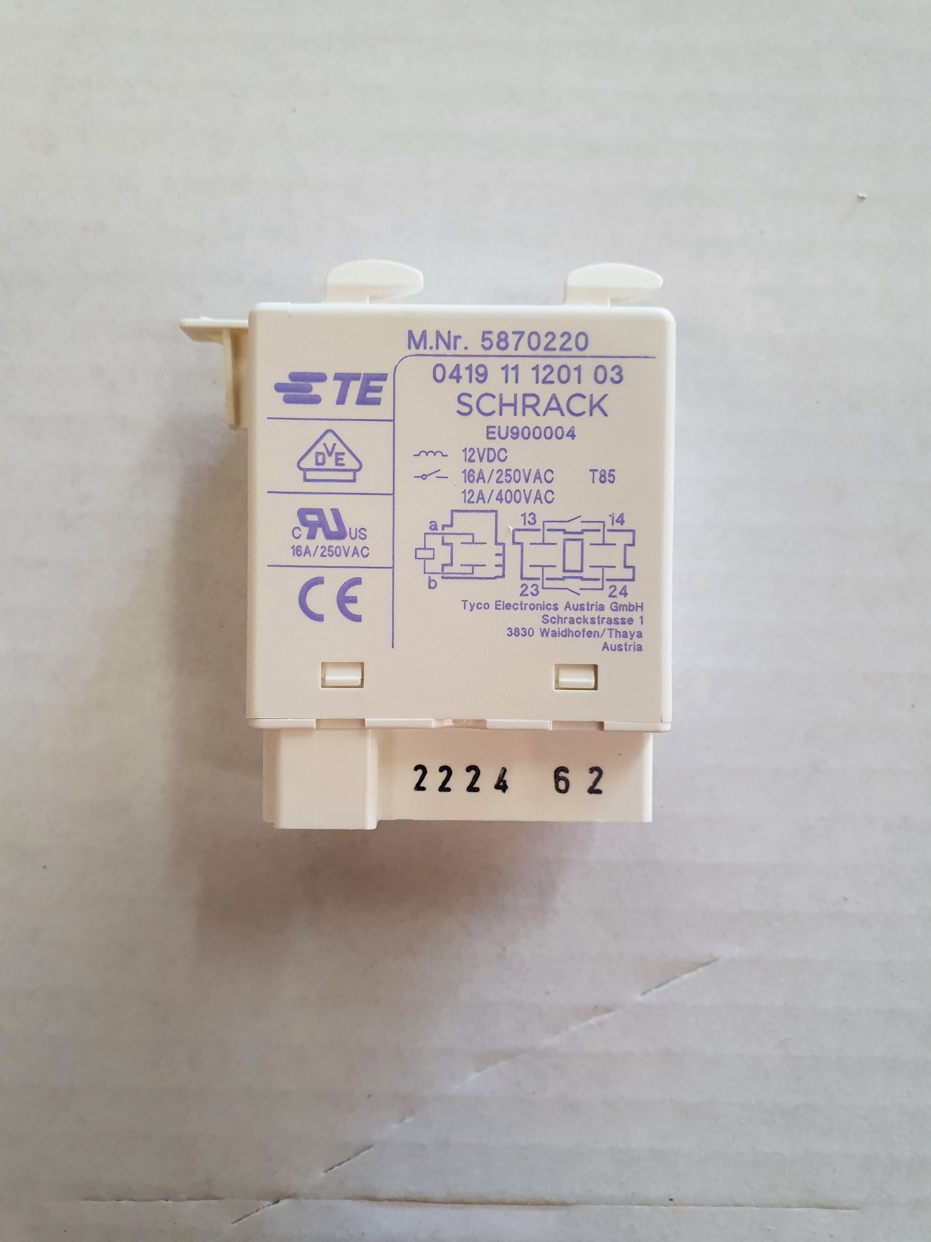 05870220 Genuine Miele Heater Relay - Image 3