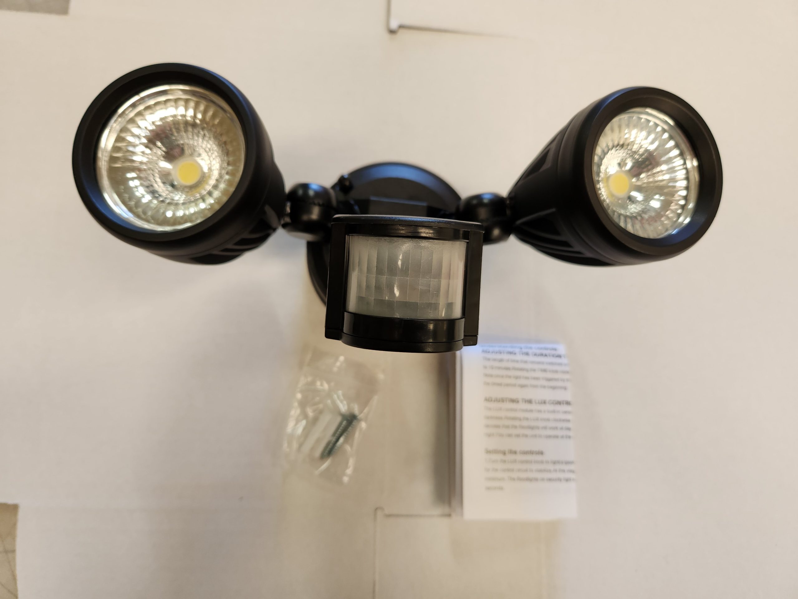 20414NLS twin spot light 30w led with motion sensor