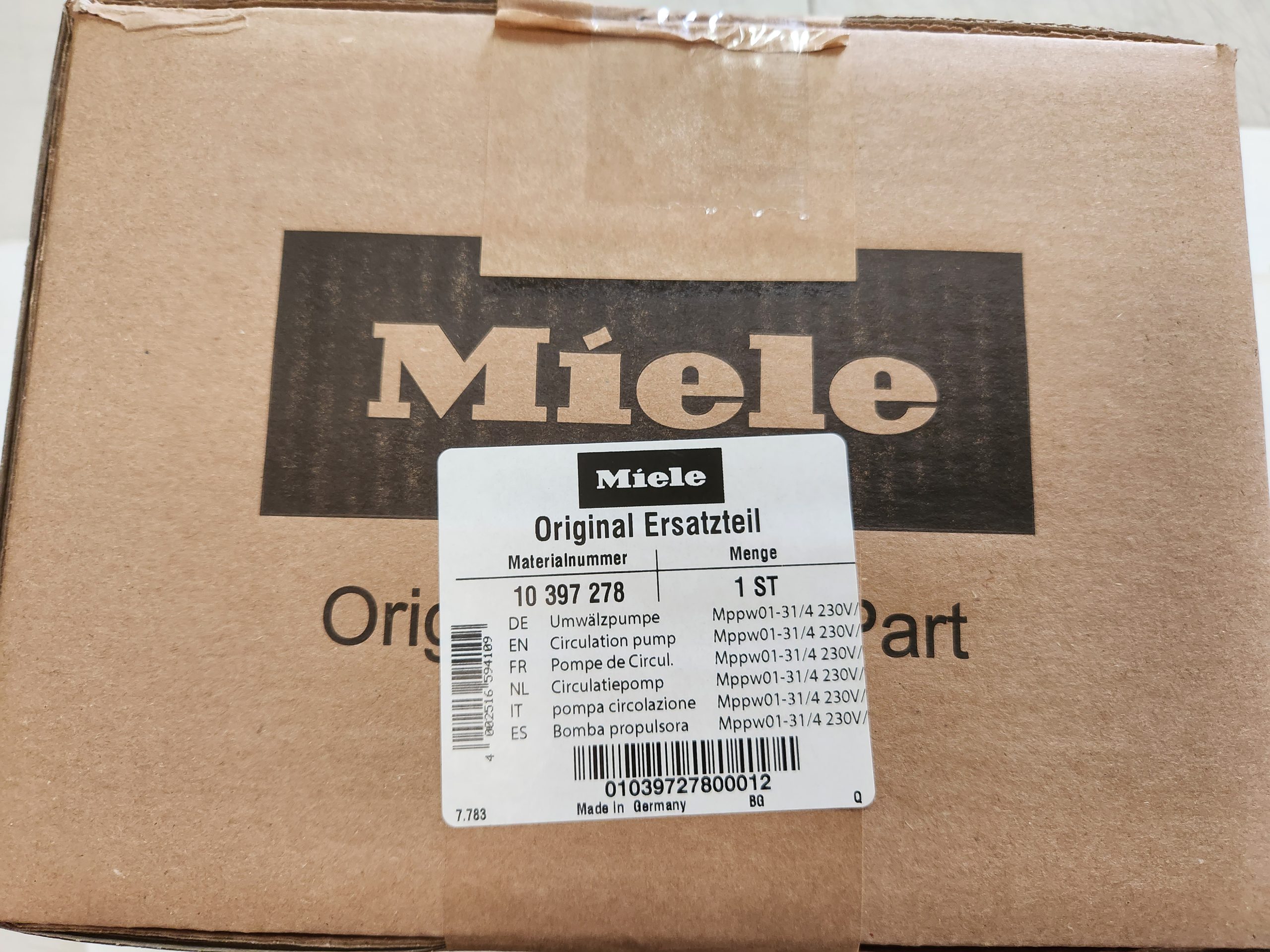 10397278 Genuine Miele Circulation Pump Assembly