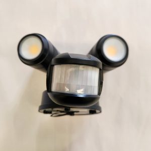 2 Light LED Colour Switch Flood Light With Sensor in Black