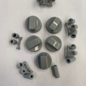 Oven Knobs Grey 5pk with Adaptors